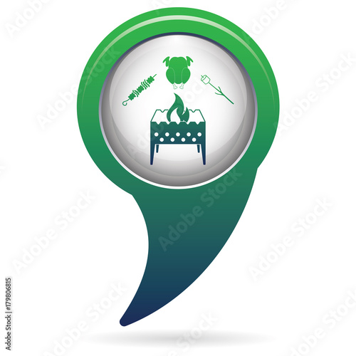 Brazier zephyr, kebab and chicken icon