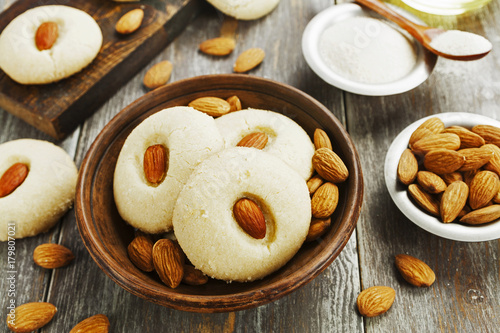 Nan Hathi.Indian traditional cookies with almonds