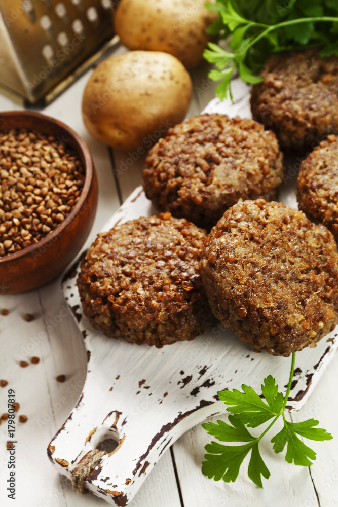 Vegetarian cutlets of buckwheat Vegetarian cutlets of buckwheat