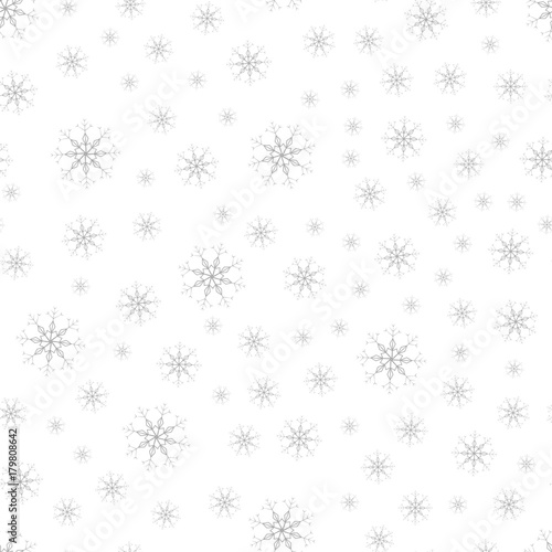 seamless pattern of snowflakes on a white background. For posters  postcards  greeting for Christmas  new year.
