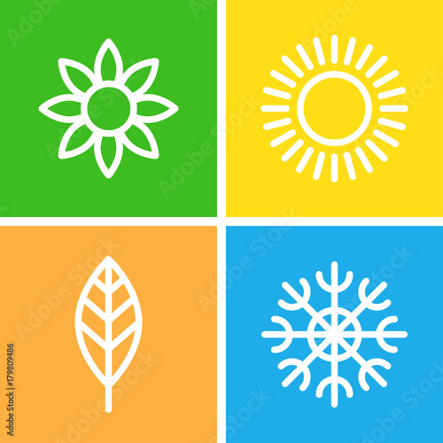 Seasons - winter, spring, summer and autumn.