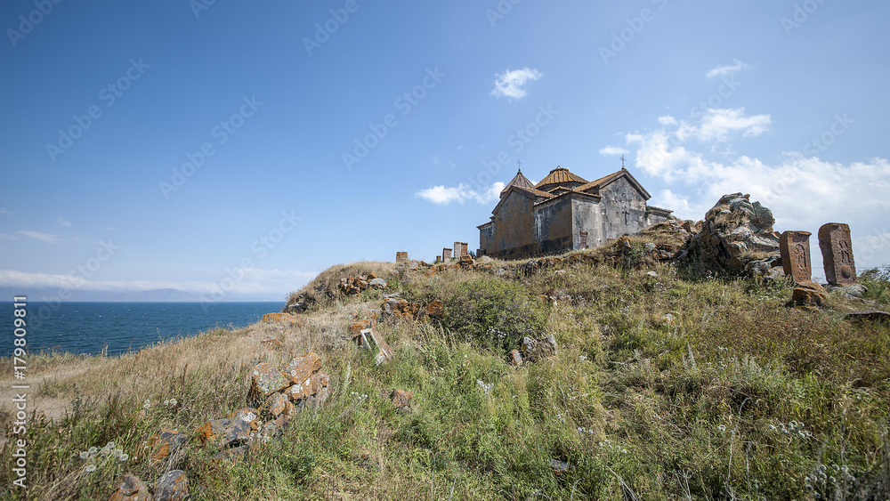 Armenia. The Airavank temple, located on the shores of the beautiful Lake Sevan, dates back to the ninth century.