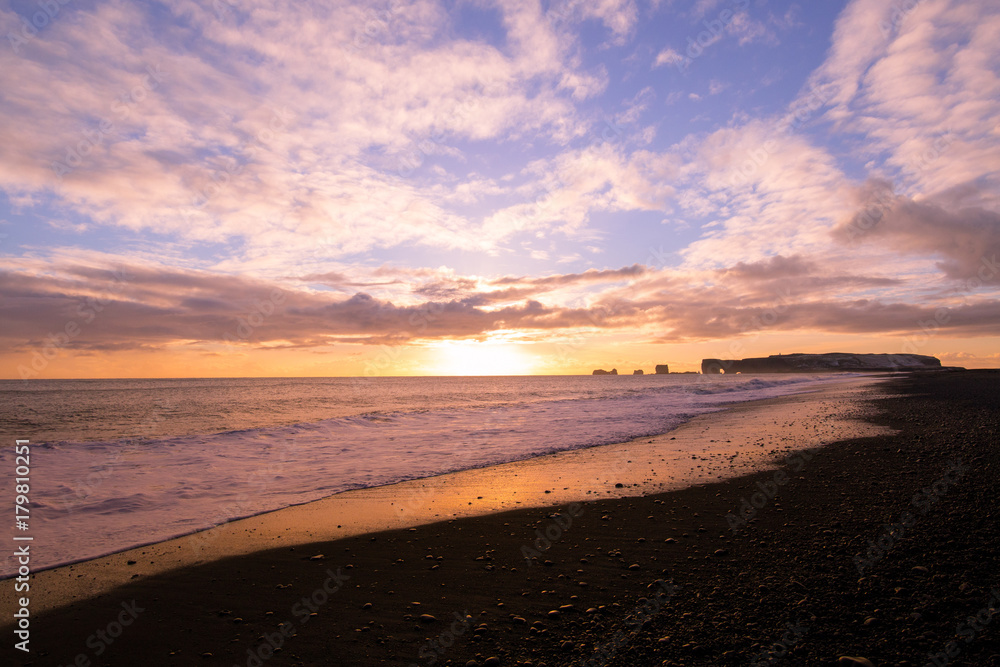 Icelandic black beach