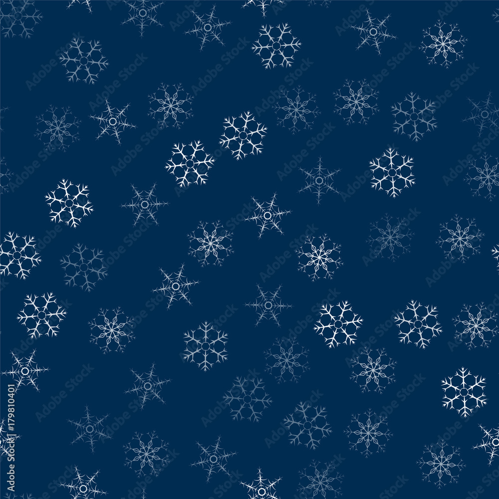 abstract seamless pattern made of snowflakes on blue. Christmas background for design of posters, postcards, invitation for the new year. abstract seamless pattern made of snowflakes on blue. Christmas background for design of posters, postcards, invitation for the new year.