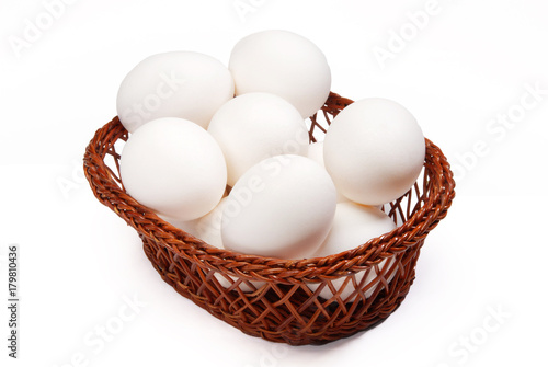 Wallpaper Mural A basket of eggs on white background Torontodigital.ca