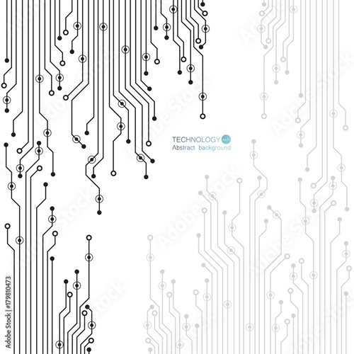 Vector circuit board illustration. Abstract technology