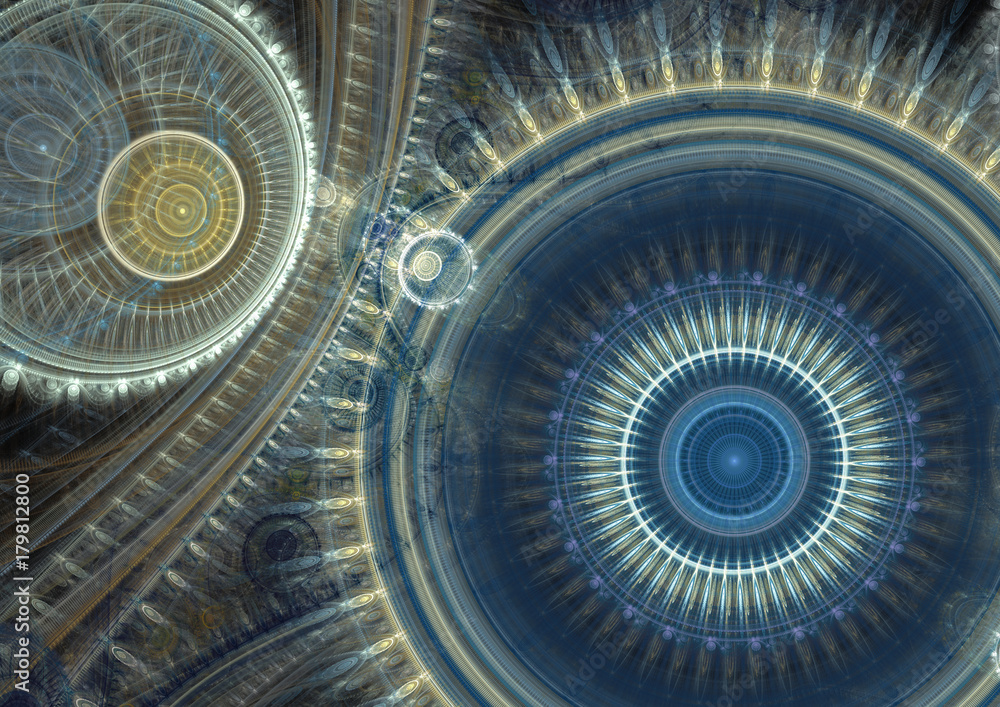 Cogwhell fractal, abstract mechanical and steampunk background Cogwhell fractal, abstract mechanical and steampunk background