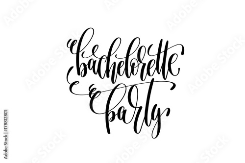bachelorette party hand lettering event invitation inscription