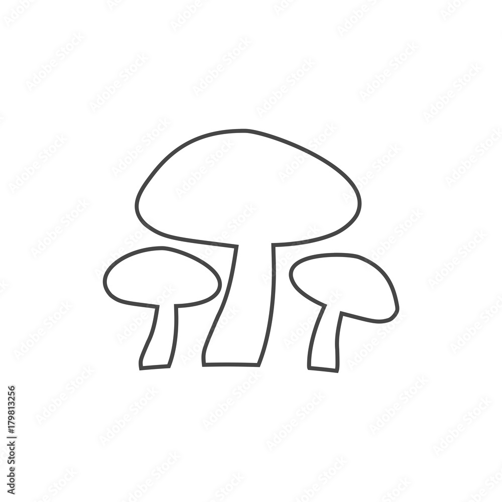Mushrooms vector flat icon Mushrooms vector flat icon