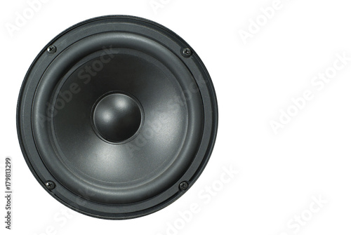 black dynamic speaker isolated