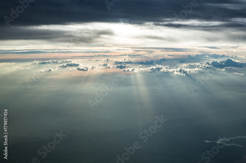 rays of light gancing throu the clouds