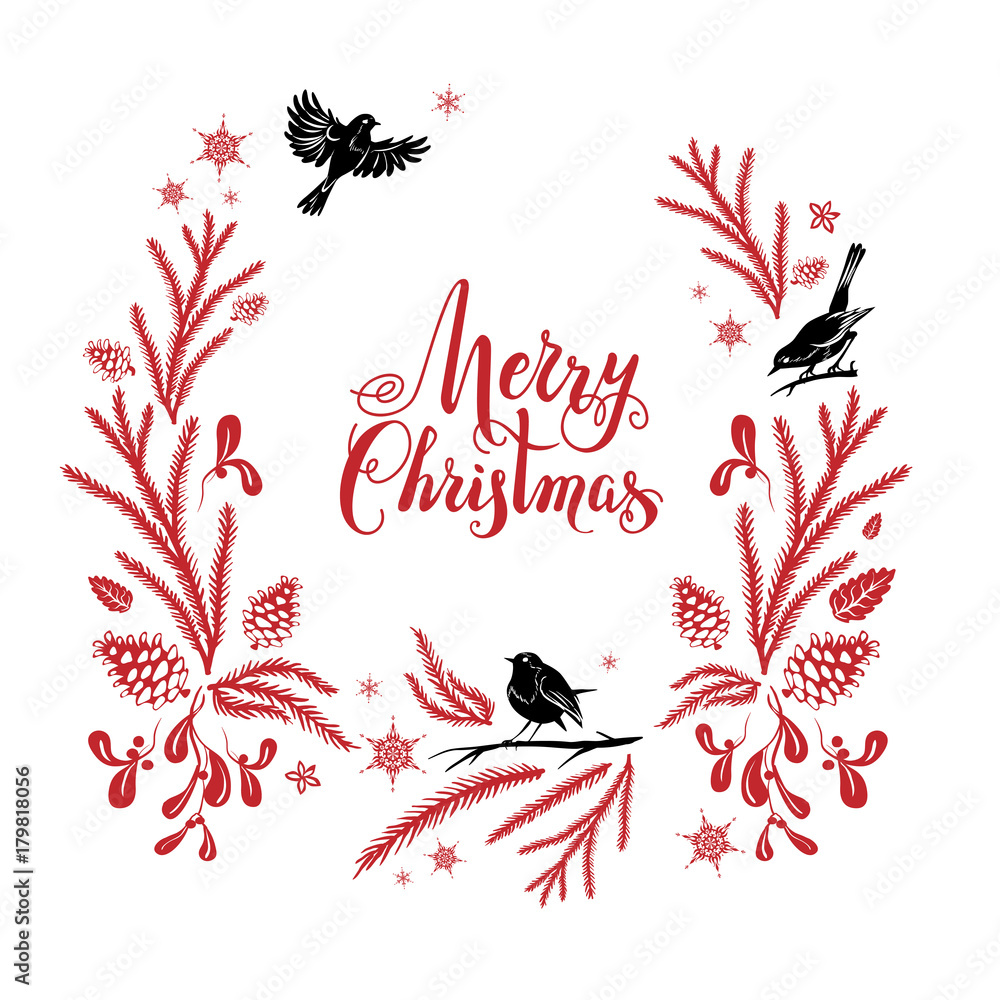Obraz Merry Christmas holiday design