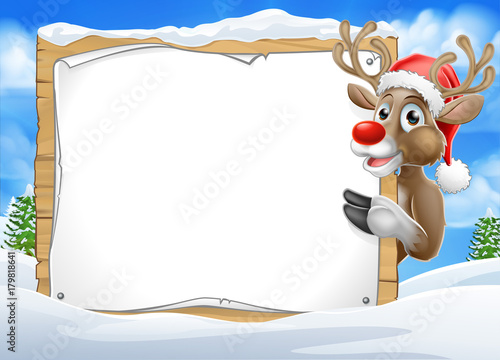 Santa Hat Reindeer Christma...