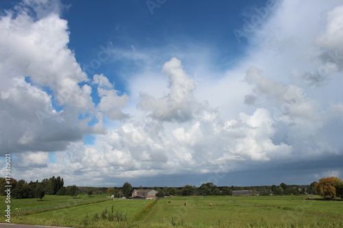 wide angle overview of the Zuidplaspolder at Nieuwerkerk aan den IJssel