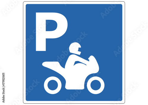 Schild Motorradparkplatz