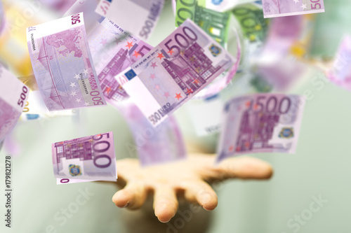 money euro rain