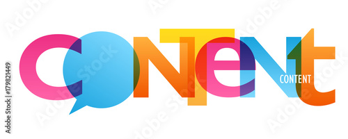 CONTENT Vector Letters Icon with Speech Bubble