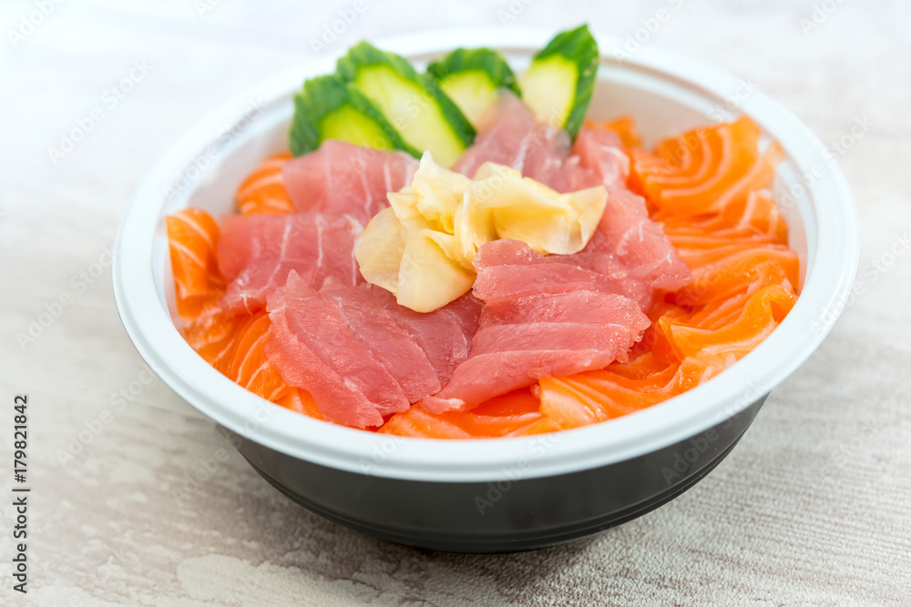 japanese food Mix Sashimi Chirashi Rice Bowl japanese food Mix Sashimi Chirashi Rice Bowl