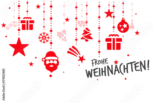 Rote Elemente Hintergrund Icons frohe Weihnachten