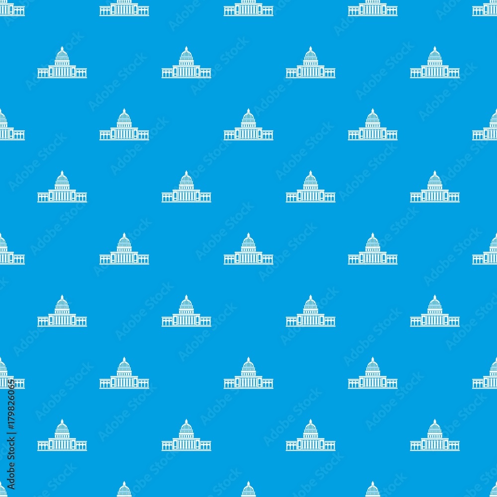 White house pattern seamless blue White house pattern seamless blue