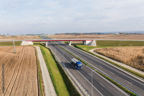 aerial view of the highway