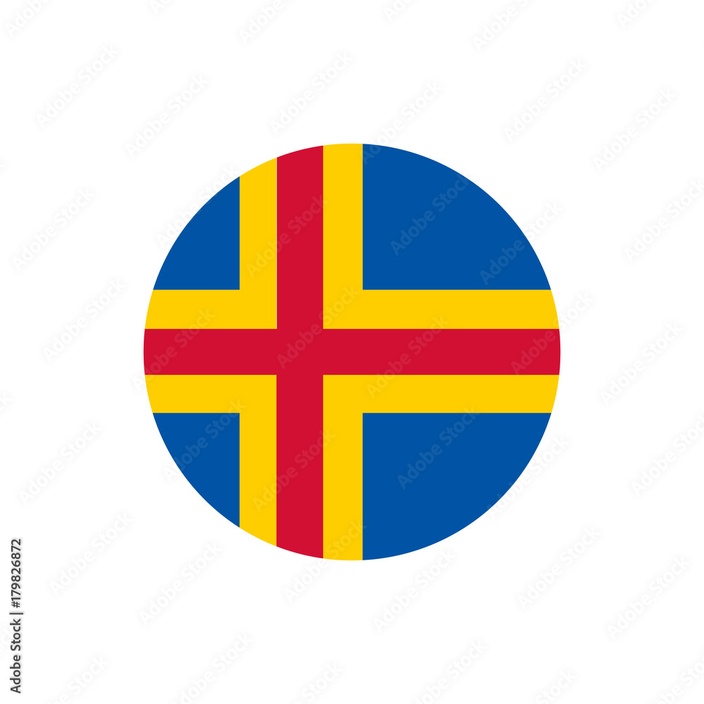 Fototapeta premium Aland Islands flag, official colors and proportion correctly.
