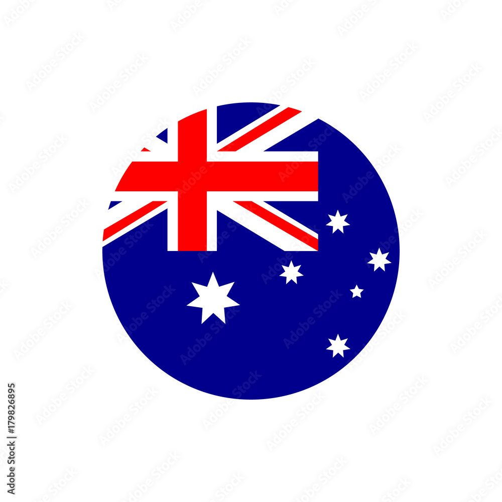 Fototapeta premium Australia flag, official colors and proportion correctly. Vector illustration