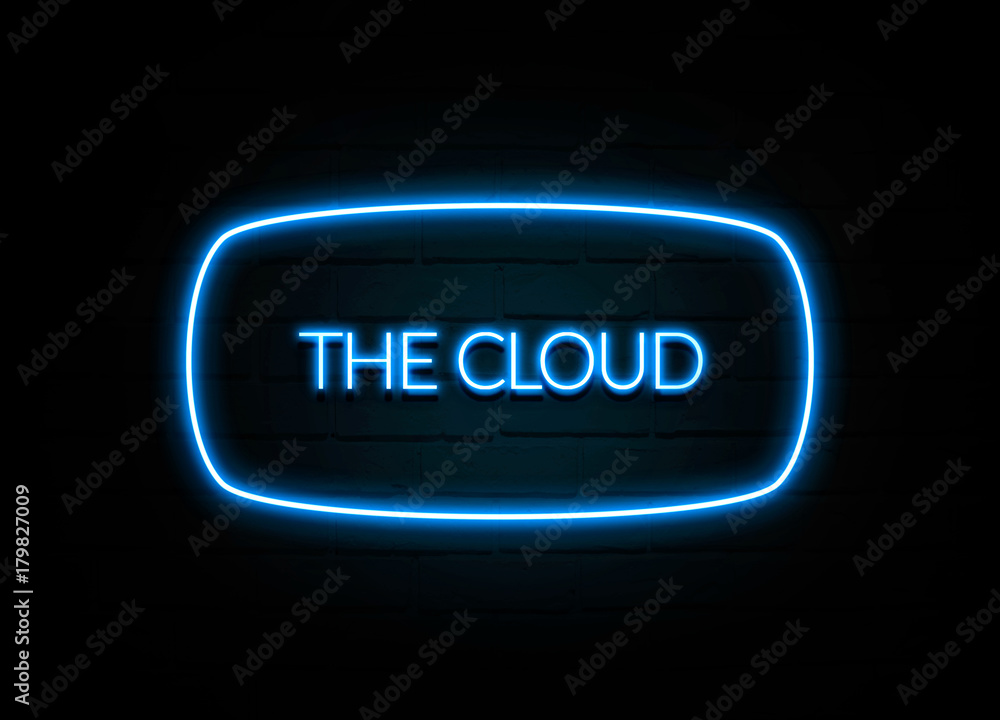 The Cloud - colorful Neon Sign on brickwall The Cloud - colorful Neon Sign on brickwall