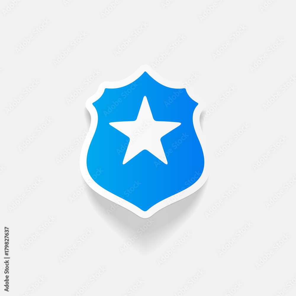 realistic design element. police badge