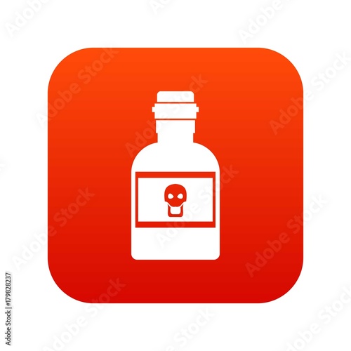 Poison bottle icon digital red