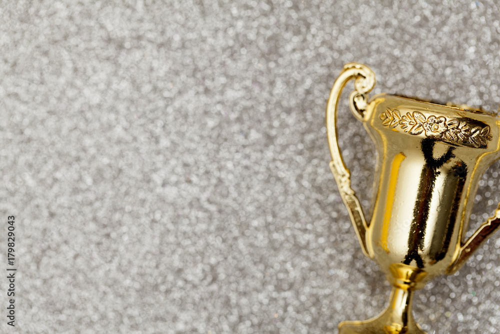 Fototapeta premium Gold winners achievement trophy background