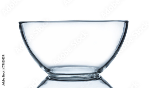Glass empty deep bowl