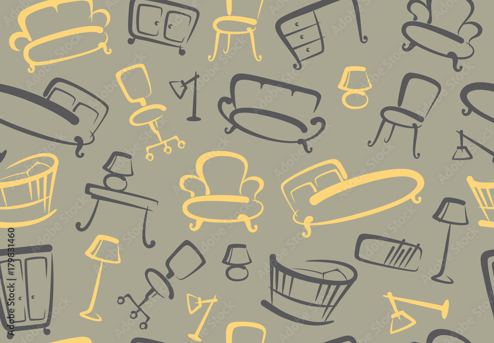 Seamless furniture background Seamless furniture background