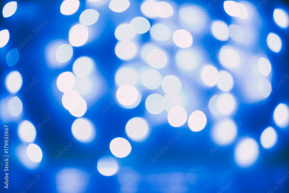 Fototapeta premium bokeh blue lights