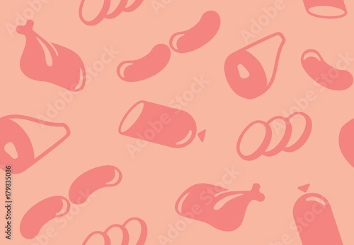 Seamless background with meat products