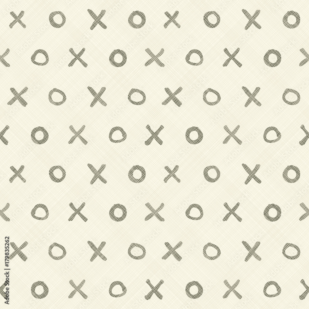 Seamless hand drawn tic tac toe pattern vector Seamless hand drawn tic tac toe pattern vector