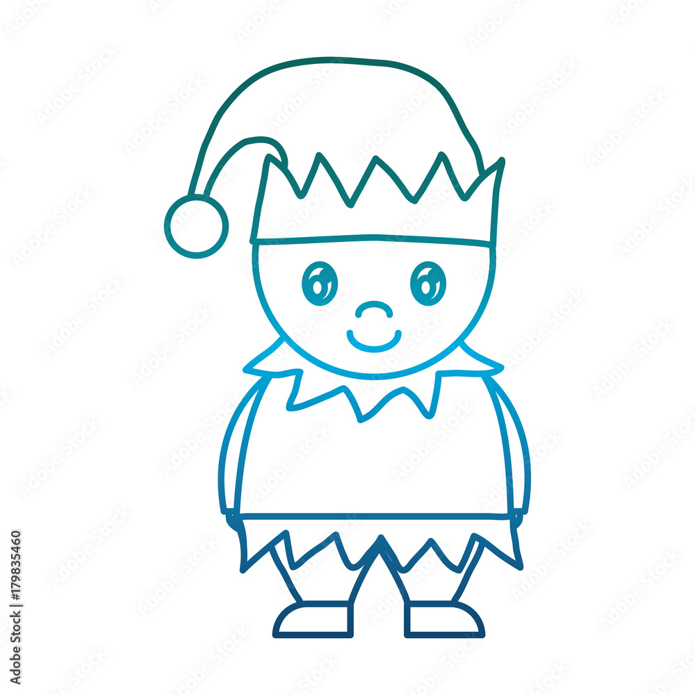 Fototapeta premium santa helper and christmas deer icon over white background vector illustration