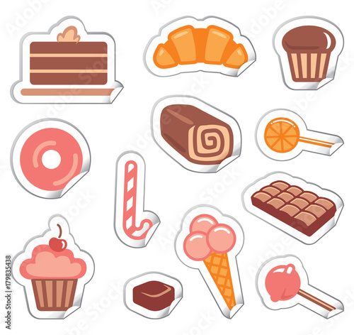 Stickers of sweets