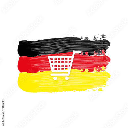 Deutschland Flagge mit Wagen