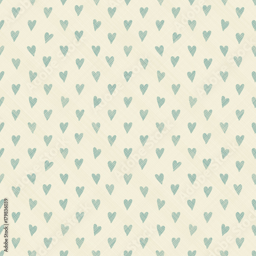 Heart Design. Seamless Pattern of Evenly Scattered Heart Shapes 