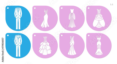 Wedding cake stencil