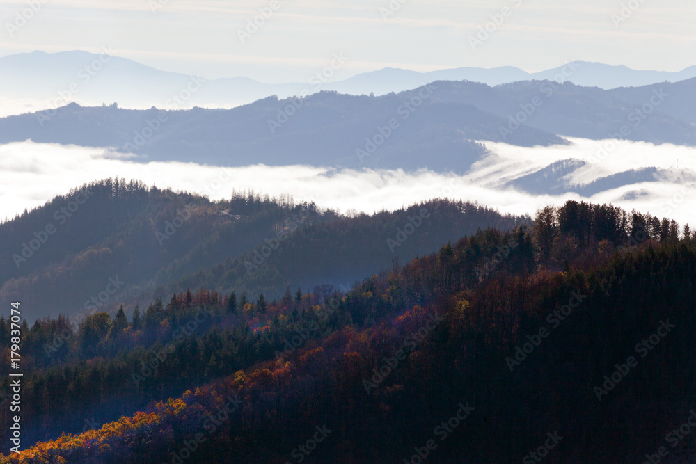 Rhodope Mountains, Bulgaria, autumn landscape.