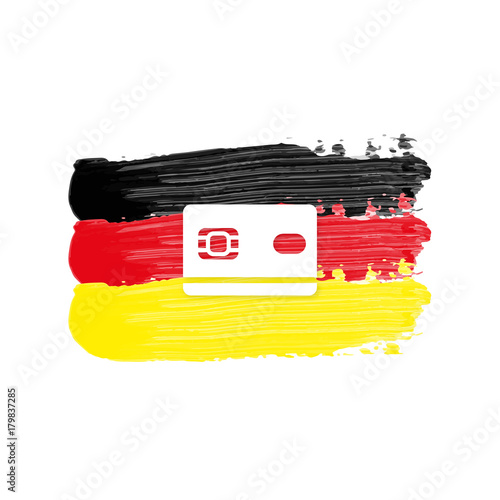 Deutschland Flagge mit Kreditkarte