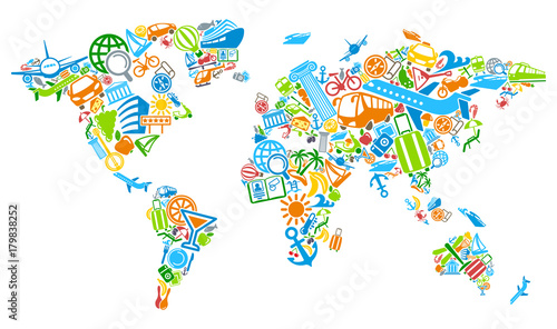 World map. Vector illustration