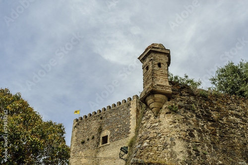 sight of the medieval castle of the Portuguese city of Castelo de Vide.