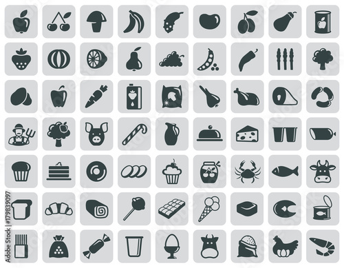 Food icons. Vector illustration