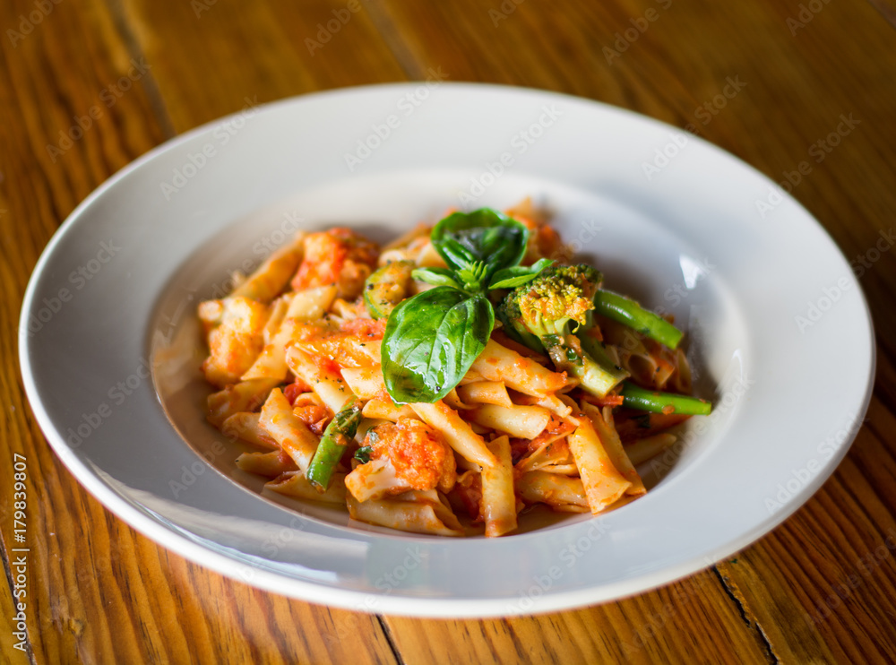 Vegan/Veggie Pasta In White Bowl Vegan/Veggie Pasta In White Bowl