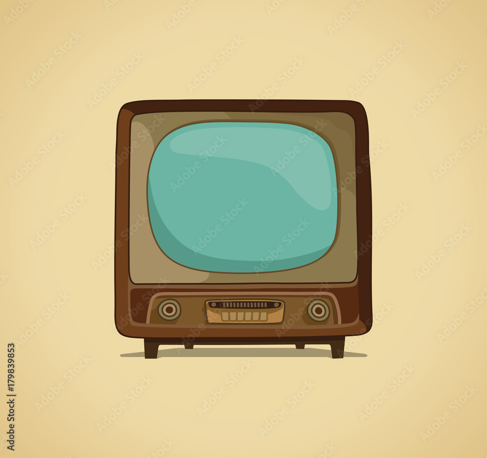 The TV. Vector illustration The TV. Vector illustration