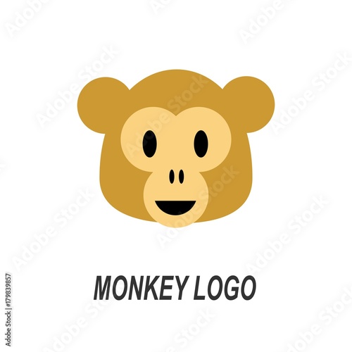 Monkey graphic logo template, monkey head icon. Stock Vector | Adobe Stock