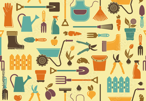 Garden background. Vector illustration